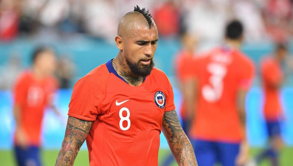 Arturo Vidal estuvo los noventa minutos en el Perú vs. Chile. (AFP)