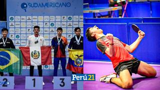 ¡Monumental Nano Fernández! El tenismesista peruano es campeón sudamericano juvenil en Rosario 2023