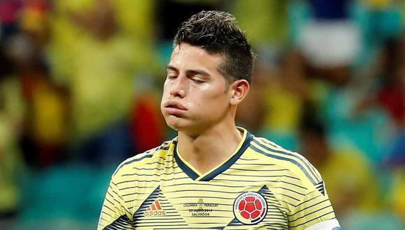 James Rodríguez lamentó la eliminación de Colombia en la Copa América 2019. (Foto: EFE)