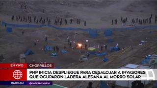 Policía inicia operación de desalojo de familias que invaden zonas aledañas al Morro Solar