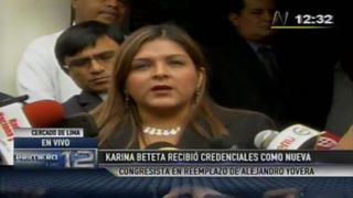 Karina Beteta: Congresista negó ser tránsfuga y estar siendo investigada
