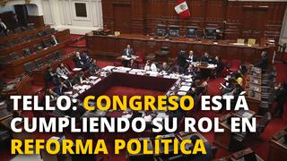 José Tello: Congreso está cumpliendo su rol en reforma política