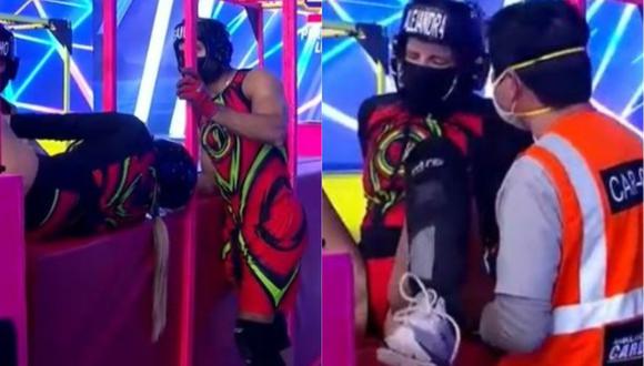Alejandra Baigorria sufrió fuerte caída durante competencia de "Esto es guerra". (Foto: Captura de video)
