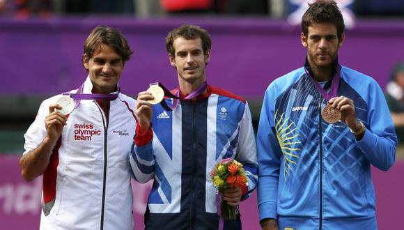 Murray, Federer y Del Potro. (Reuters)