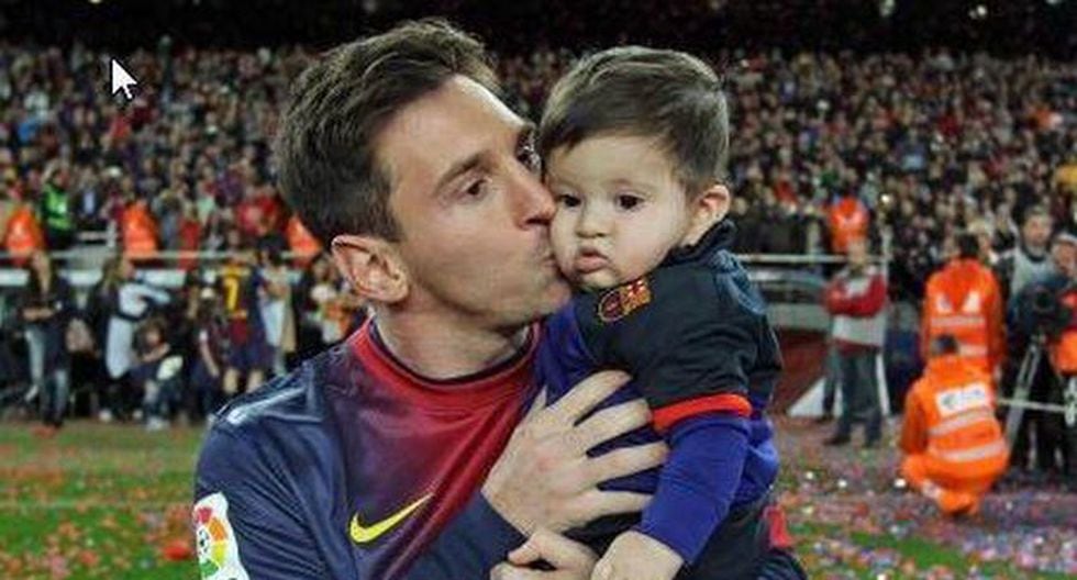 Deportes: Lionel Messi en campaña de la Unicef junto a su hijo Thiago
