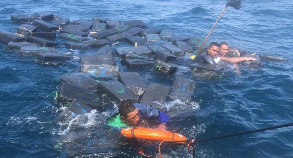 Los hombres fueron rescatados a 30 millas náuticas del municipio de Tumaco, en el departamento de Nariño. (Foto: Armada de Colombia)