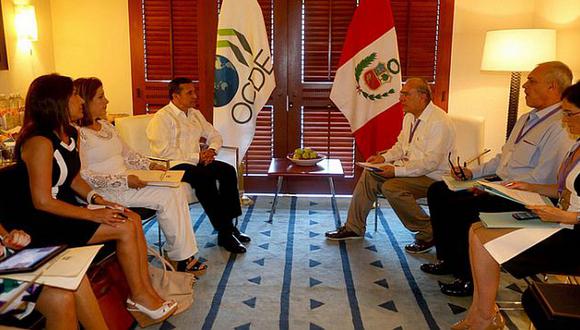 Ollanta Humala también se reunió con el secretario general de la OCDE. (Andina)