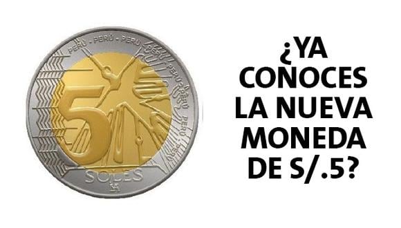BCRP pone en circulación nueva moneda de 5 soles.
