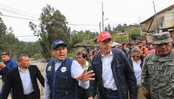 El mandatario llegó a la zona acompañado de varios ministros de Estado. (Foto: Andina)
