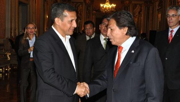 NEGOCIACIÓN. Humala y Toledo se reunieron el sábado primero, en privado, y luego con sus bancadas. (Andina)