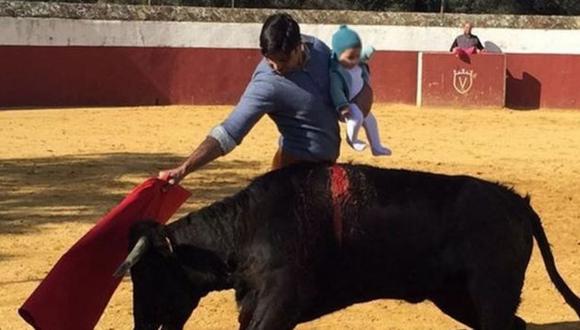 Francisco Rivera recibió críticas tras publicar una foto toreando con su hija de 5 meses. (Instagram/f.r.paquirri)