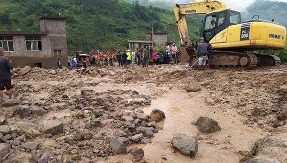 China: 24 personas murieron tras deslizamientos de tierra en Sichuan y Gansu (Xinhua)