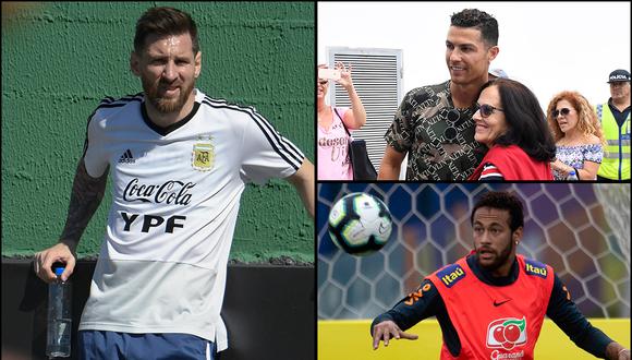 La revista Forbes consideró a los tres futbolistas como los deportistas con mejores ingresos en el 2019. (Fotos: AFP)