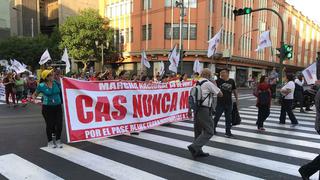 Cierran calles del Centro de Lima por marchas de gremios Sutep y CGTP