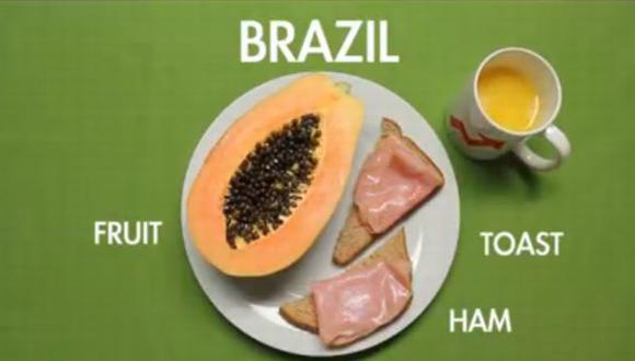 Desayuno típico de Brasil. (Inna en Facebook)