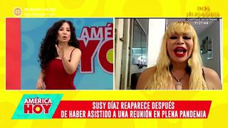 Susy Diaz enfurece tras ser consultada sobre su asistencia en fiesta durante cuarentena