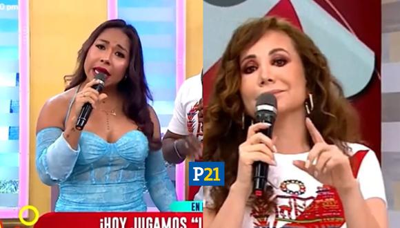 Dayanita se enfrenta a Janet Barboza en 'América Hoy'. (Foto: Composición Perú21)