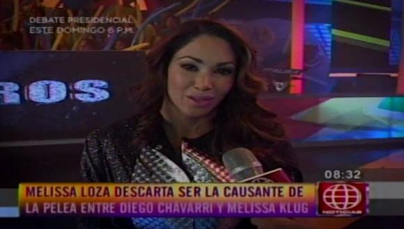 Melissa Loza descartó ser la causante de la ruptura entre Melissa Klug y Diego Chávarri. (América Noticias)