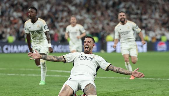 Joselu anotó dos goles en 5 minutos para clasificar al Madrid a la final (Foto: AFP).