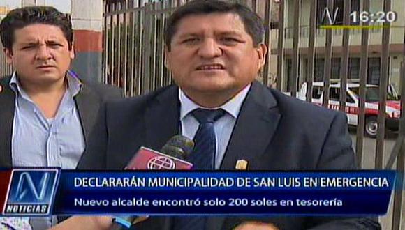 Alcalde de San Luis señaló que su distrito está en emergencia. (Canal N)