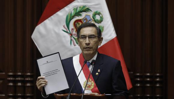 El presidente Martín Vizcarra anunció el proyecto de reforma constitucional en su mensaje a la Nacion. (Foto: GEC)