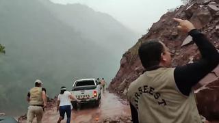 Presidenta del Congreso y tres legisladoras fueron afectadas por huaico en carretera de Tarapoto
