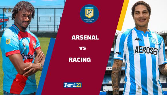 Paolo Guerrero jugaría en el Arsenal vs Racing (Composición Perú 21)