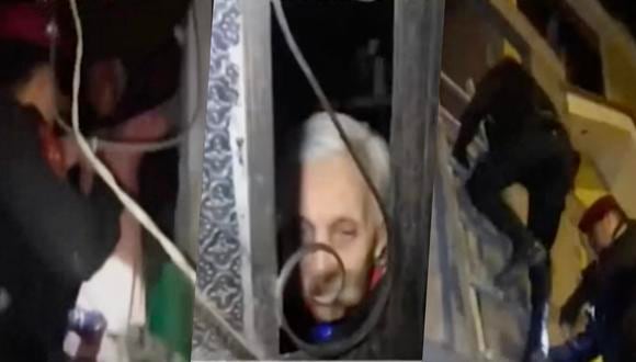 Ate: Policía rescata a anciana de 91 años que fue por abandonada por segunda vez por su familia.
