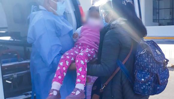 Tacna: niña que se tragó una pila fue trasladada a Lima para recibir atención especializada (Foto: hospital Hipólito Unanue)