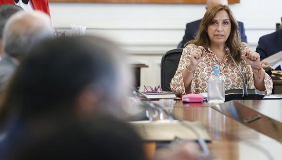 Dina Boluarte encabeza sesión extraordinaria del Consejo de Ministros. (Foto: Presidencia)