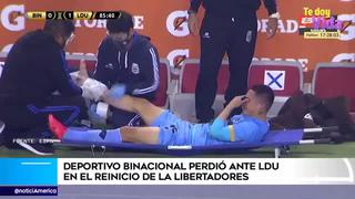 Copa Libertadores: Jean Deza sufre dura lesión en el tobillo