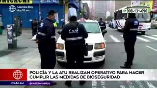 ATU y Policía intervienen buses que no cumplen medidas de bioseguridad contra la COVID-19 