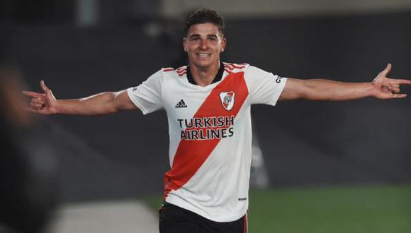 Marcelo Gallardo elogió a Julián Álvarez por los seis goles ante Alianza Lima. (Foto: Agencias)