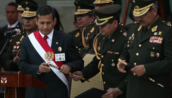 El presidente Humala tiene a 20 oficiales de su promoción en el grado de general y algunos en puestos claves. (Mario Zapata)