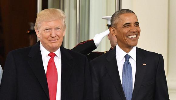 Donald Trump, el día que recibió la presidencia de Estados Unidos, con el saliente mandatario Barack Obama. (Foto: EFE/archivo)