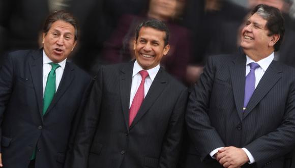 Alejandro Toledo, Ollanta Humala y Alan García, ex presidentes del Perú. (USI)