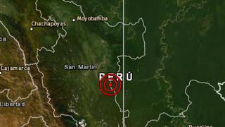 IGP: sismo de magnitud 4,0 se reportó en San Martín