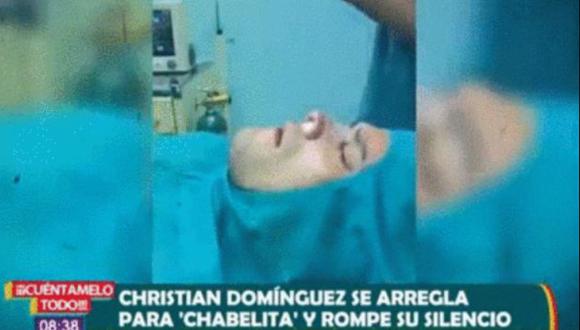 Christian Domínguez viene recuperándose en una clínica. (Captura de TV)
