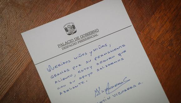 El presidente Martín Vizcarra le agradeció a los niños y niñas del Perú por su constante apoyo. (Foto: Presidencia)