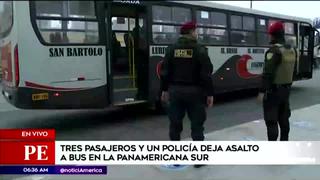 Panamericana Sur: asalto dentro de bus dejó un policía y tres pasajeros heridos