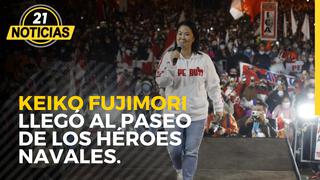 Keiko Fujimori llegó al paseo de los héroes navales.