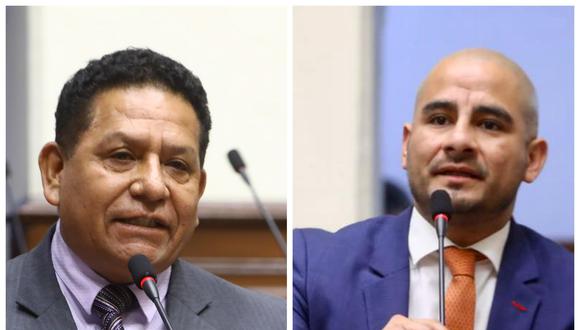 El vicepresidente del Congreso, Arturo Alegría (derecha) ,señaló que Esdras Medina (izquierda) podrá sustentar el infprme final del caso JNJ. (Fotos: Andina)