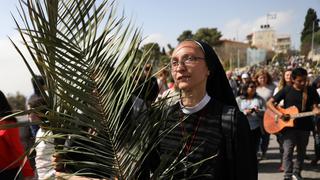 Peregrinos cristianos acuden a Tierra Santa para Domingo de Ramos