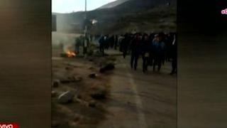 Mineros bloquean Carretera Central en Morococha [VIDEO]