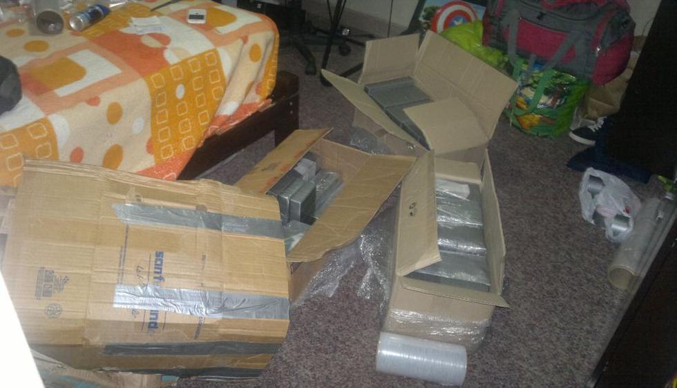 Policía intervino 67 ladrillos de cocaína en casa de un presunto secuestrado. (Difusión)