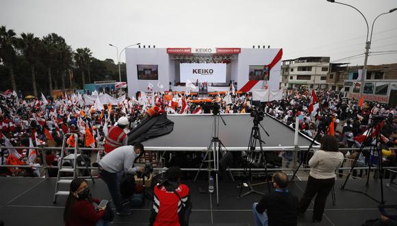 Cierre de campaña de Keiko Fujimori se realizará en el Óvalo Las Palomas en Villa El Salvador. (Foto: GEC)