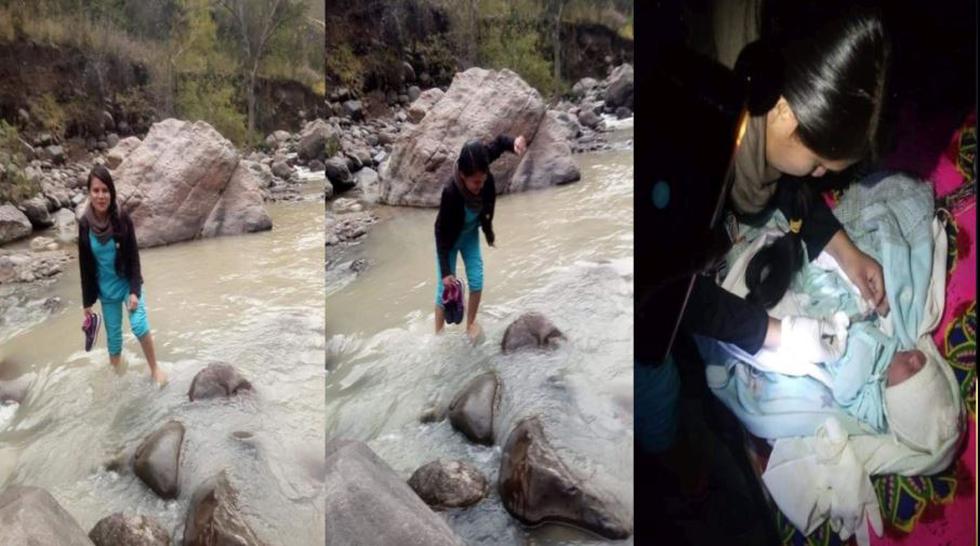 ¡Valiente enfermera! Diana Orbegoso Mantilla cruzó un río a pie para vacunar a bebé en La Libertad. (Fotos: La Industria de Trujillo)
