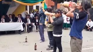 Con peculiar concurso eligen al mejor bebedor de cerveza y chicha en Tacna