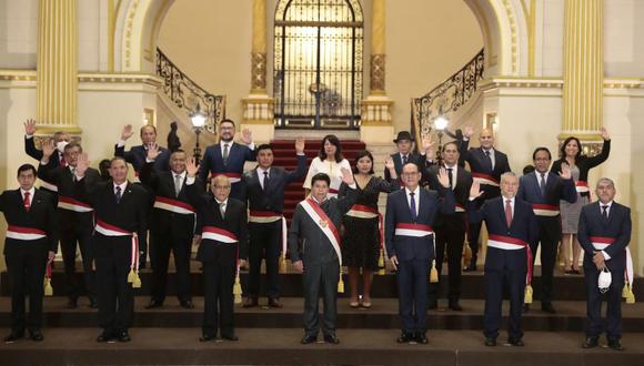El cuarto Gabinete Ministerial del presidente Pedro Castillo es encabezado por Aníbal Torres. (Foto: Presidencia)