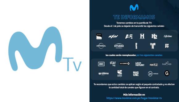 Movistar TV anuncia la salida de más de 10 canales de su servicio de TV de paga. (Foto: Composición)